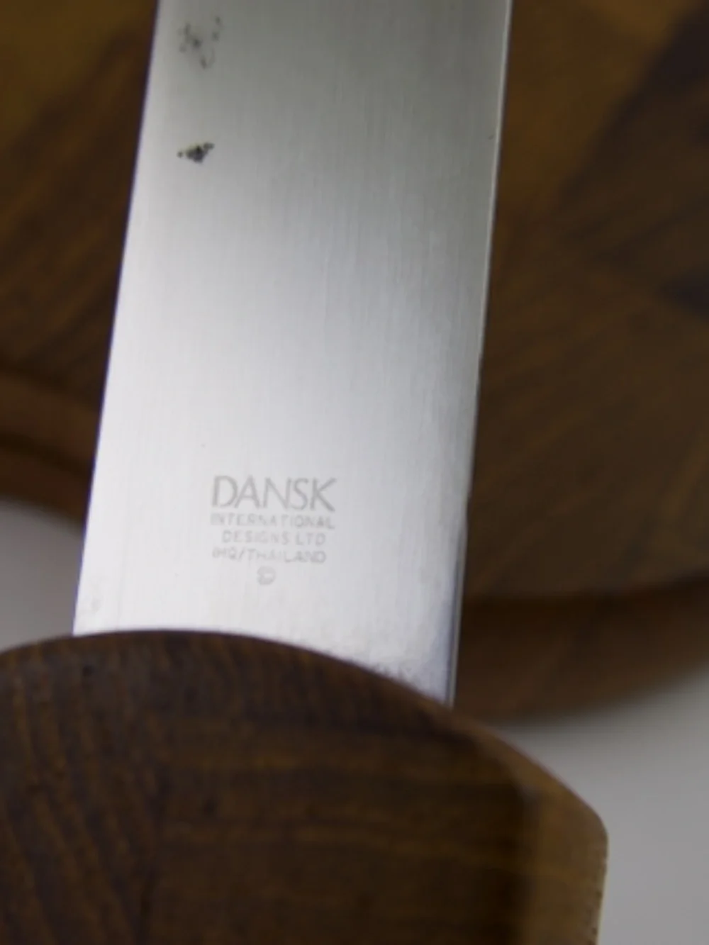 Vtg Dansk Int'l Designs IHQ Teak Cheese Cutting Board/Paddle Built in Spreader